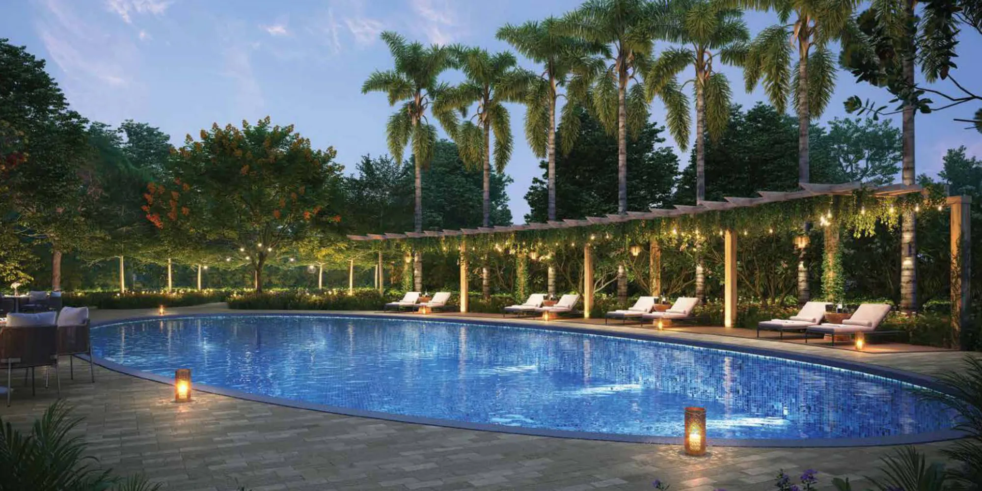 Swimming pool at Lodha Magnus