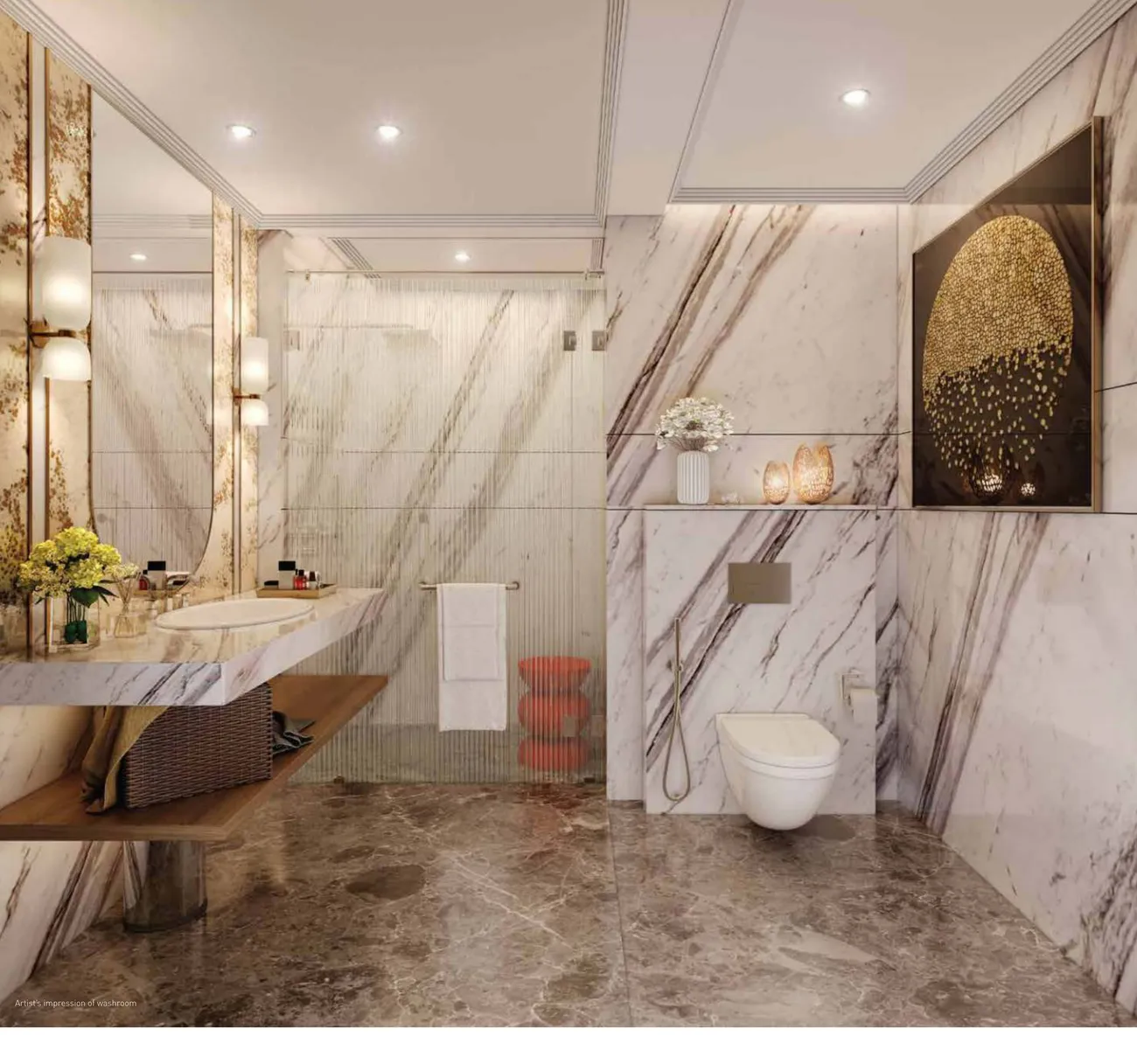 Marble bathroom – Lodha Magnus