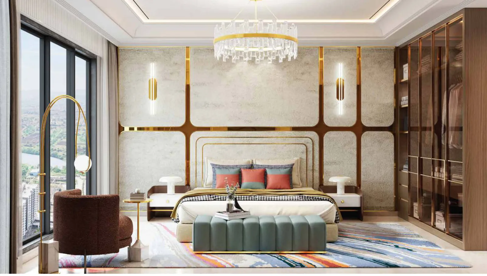 Master bedroom suite at Lodha Magnus